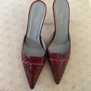 BCBG Girls Mule maroon heels animal print need need new heels rubber